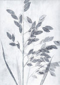 Grey Grass Print A5 Postcard