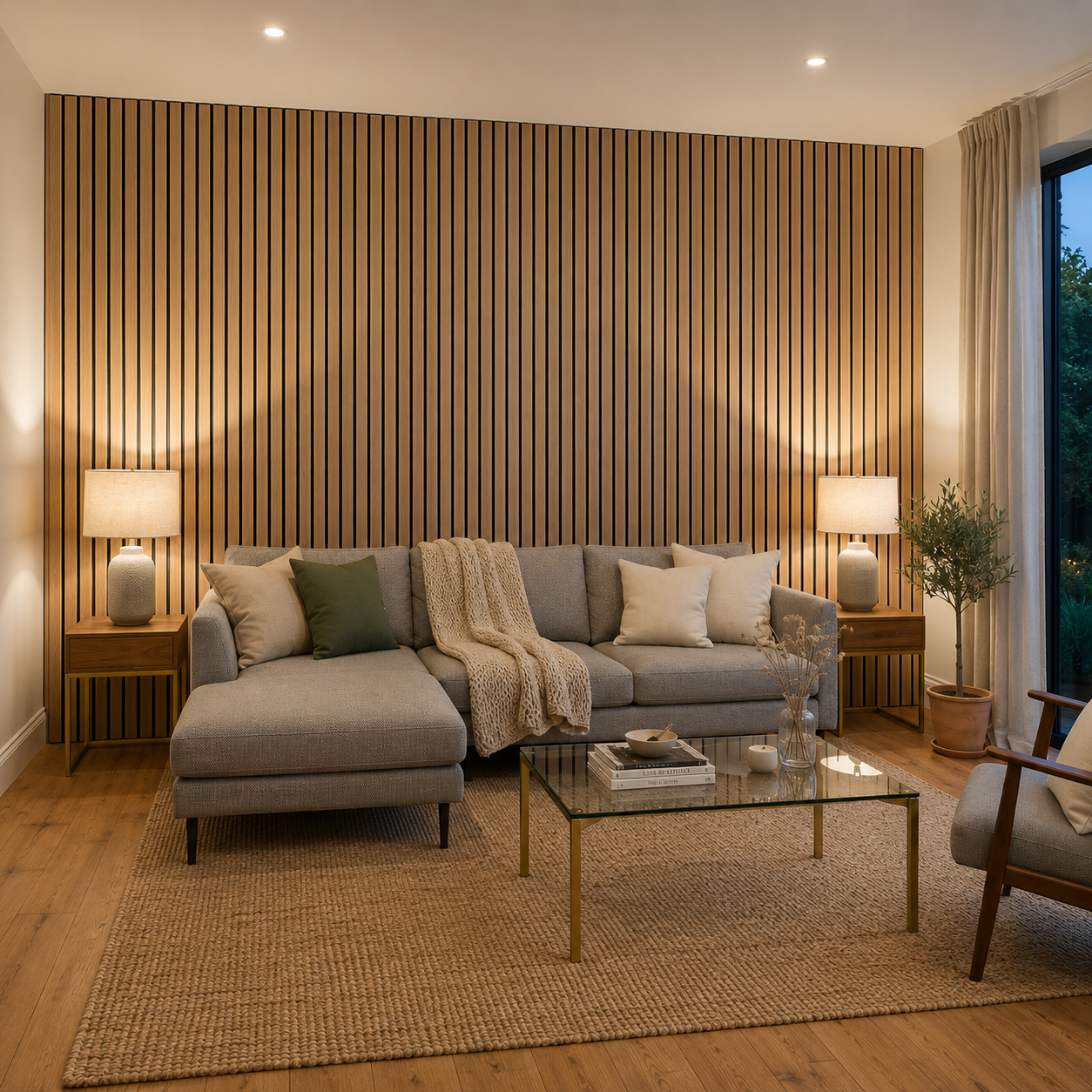 Brunello Signature Walnut Slat Wall Panel 270 × 110 cm